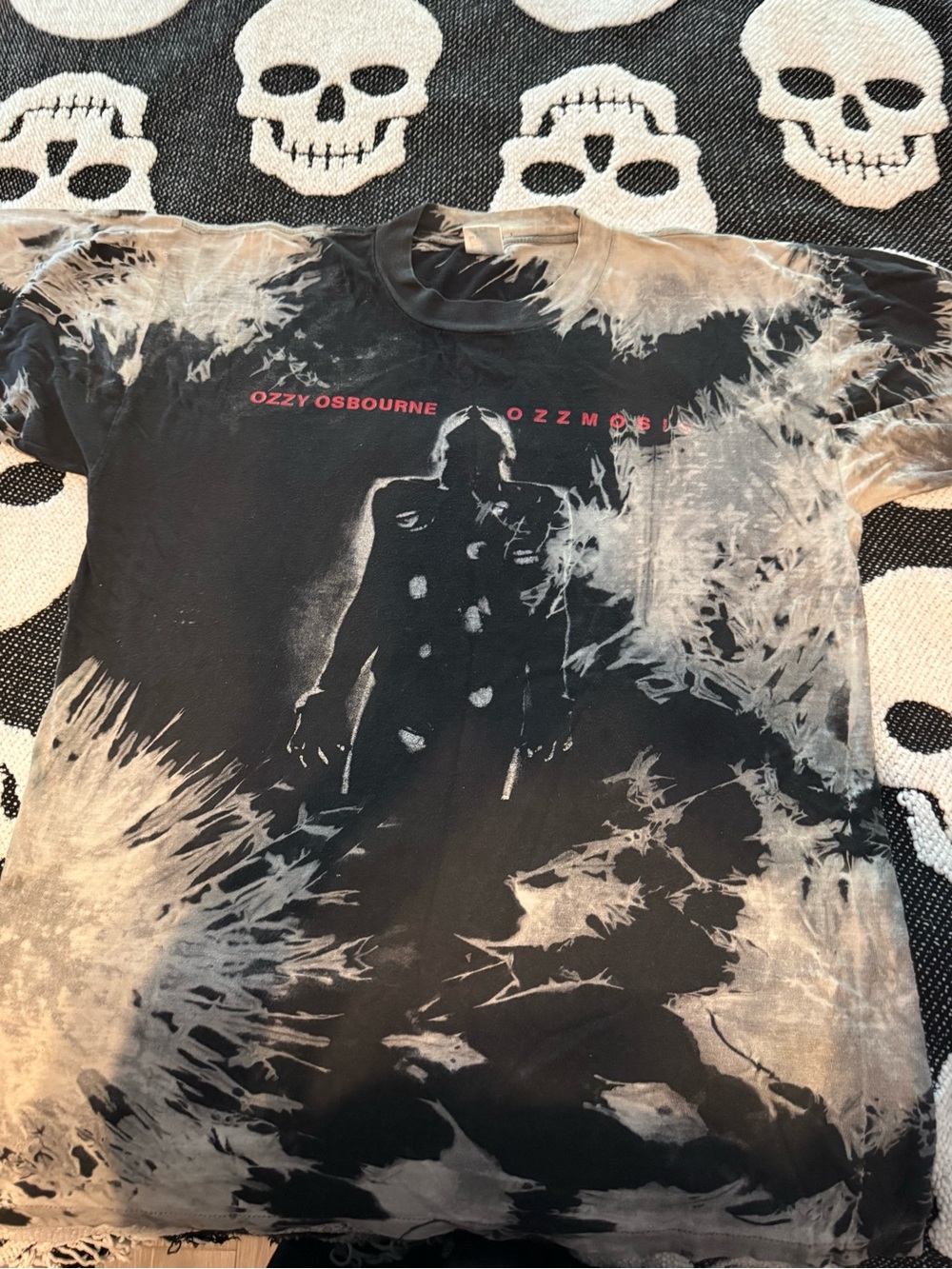 Vintage Black Bleach-Effect Ozzy Osbourne Ozzmosis Graphic Teeoxxy vintage tee
